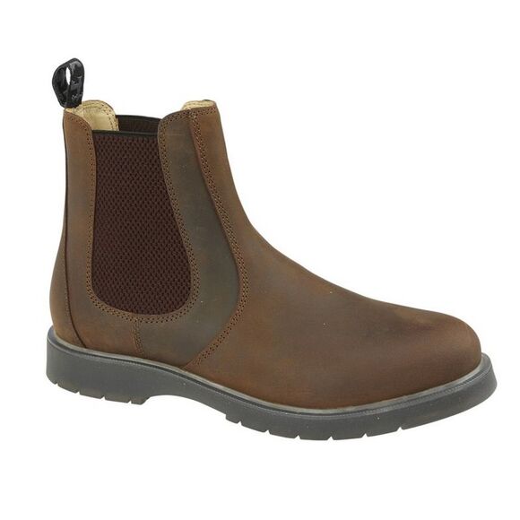 Grafters Unisex Adult Waxy Leather Chelsea Boots / Brown